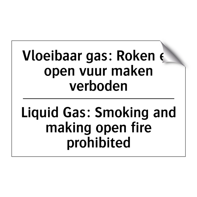 Vloeibaar gas: Roken en open vuur /.../ - Liquid Gas: Smoking and making /.../