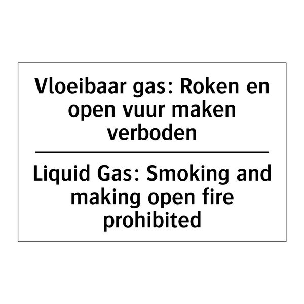 Vloeibaar gas: Roken en open vuur /.../ - Liquid Gas: Smoking and making /.../