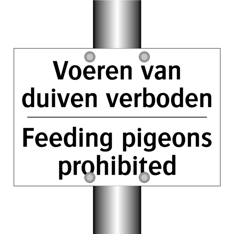 Voeren van duiven verboden - Feeding pigeons prohibited