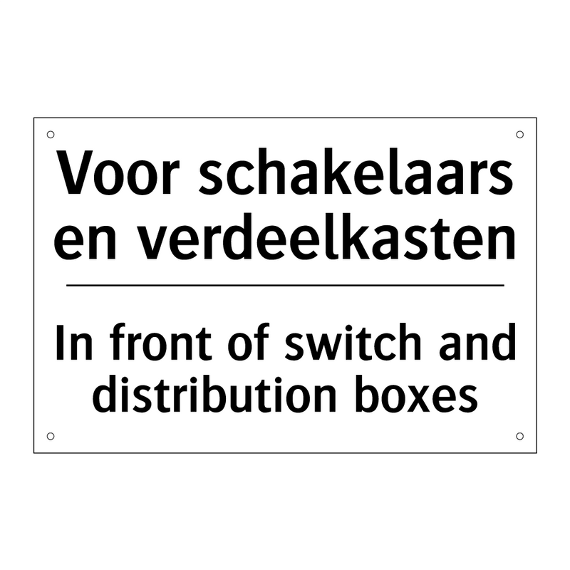 Voor schakelaars en verdeelkasten/.../ - In front of switch and distribution /.../