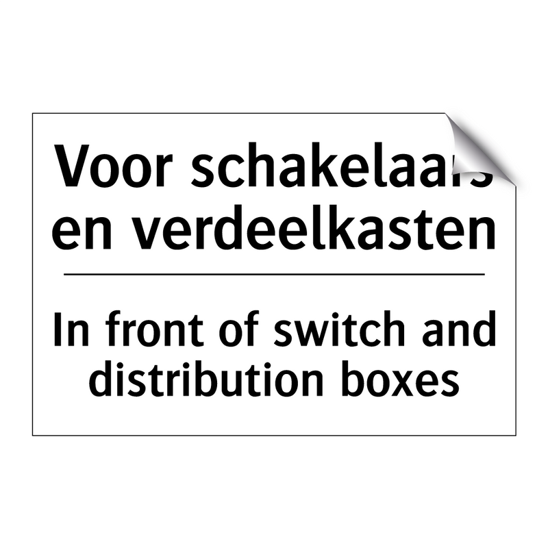 Voor schakelaars en verdeelkasten/.../ - In front of switch and distribution /.../