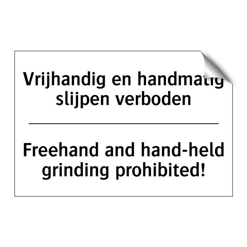 Vrijhandig en handmatig slijpen /.../ - Freehand and hand-held grinding /.../