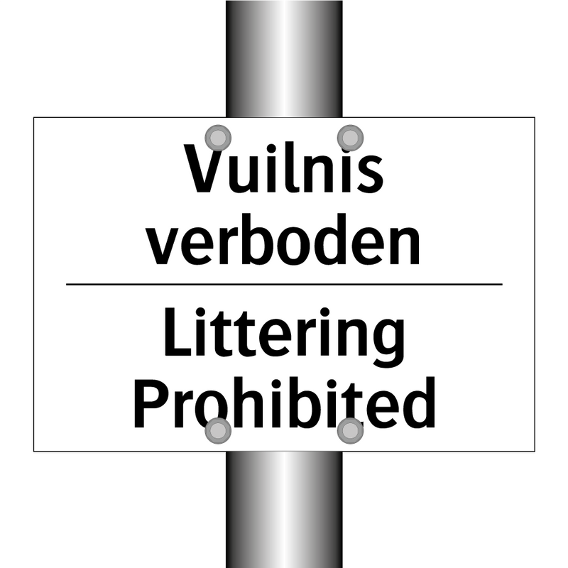 Vuilnis verboden - Littering Prohibited