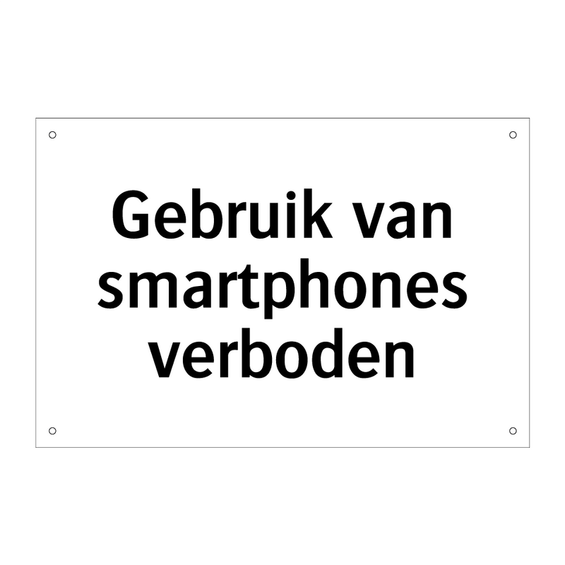 Gebruik van smartphones verboden