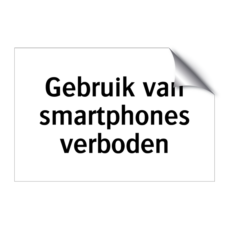 Gebruik van smartphones verboden