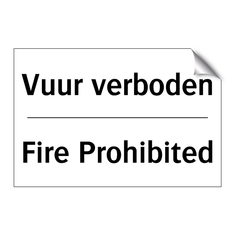 Vuur verboden - Fire Prohibited