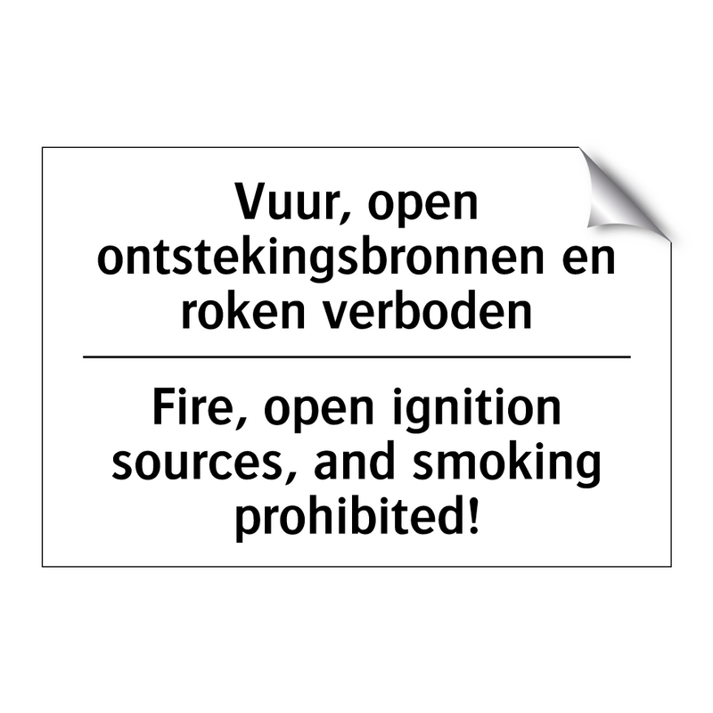 Vuur, open ontstekingsbronnen /.../ - Fire, open ignition sources, and /.../