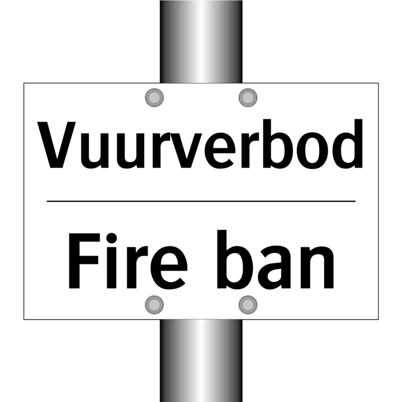 Vuurverbod - Fire ban