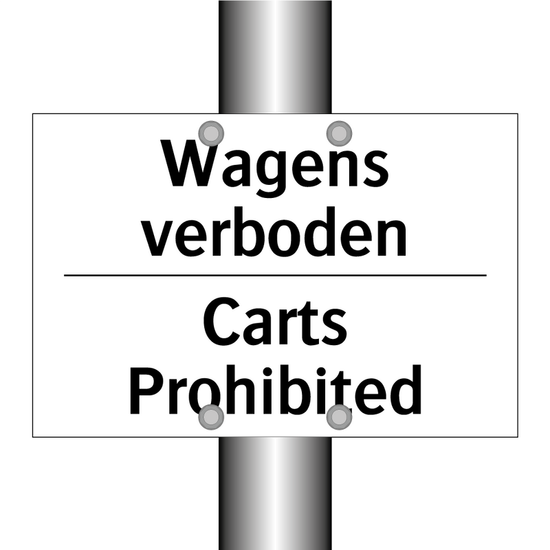 Wagens verboden - Carts Prohibited