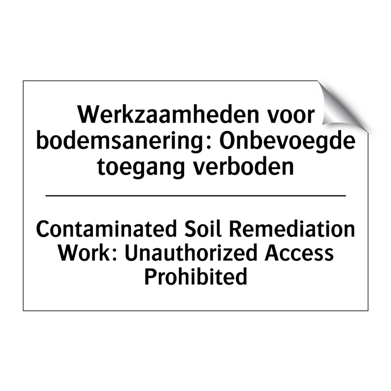 Werkzaamheden voor bodemsanering: /.../ - Contaminated Soil Remediation /.../