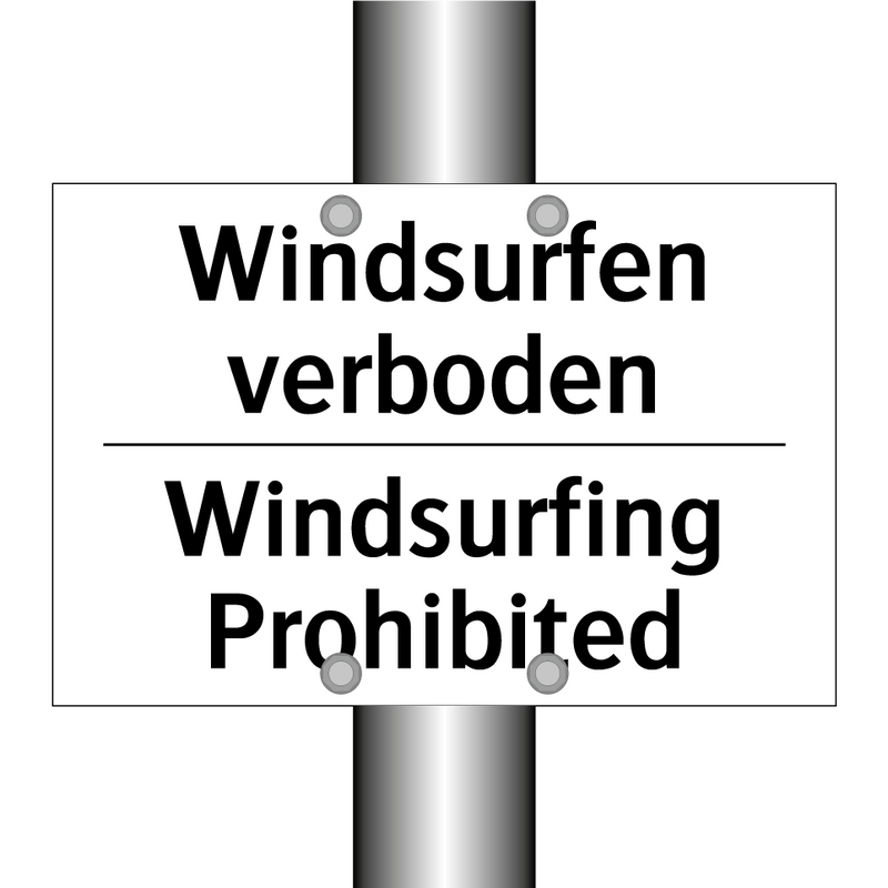 Windsurfen verboden - Windsurfing Prohibited