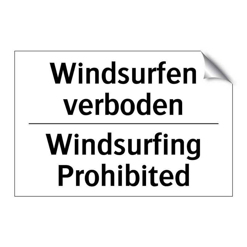 Windsurfen verboden - Windsurfing Prohibited