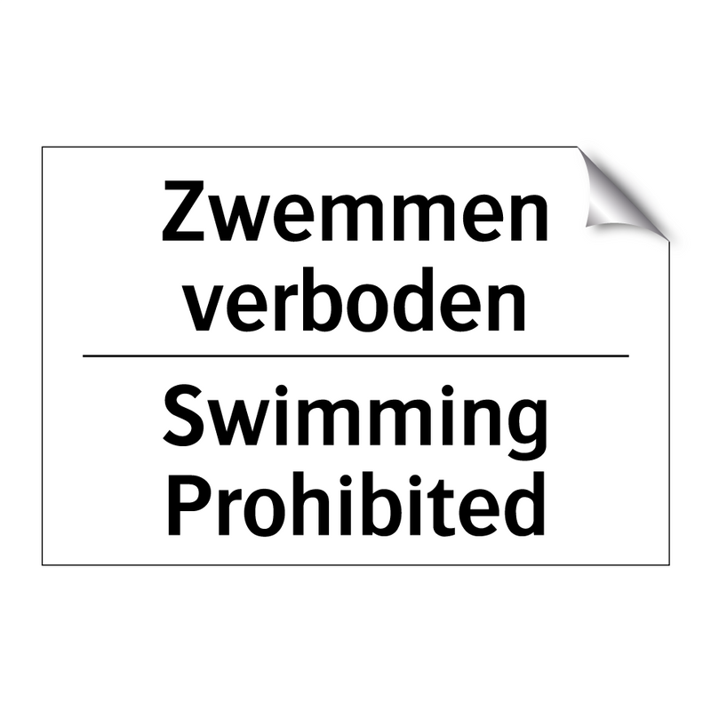 Zwemmen verboden - Swimming Prohibited