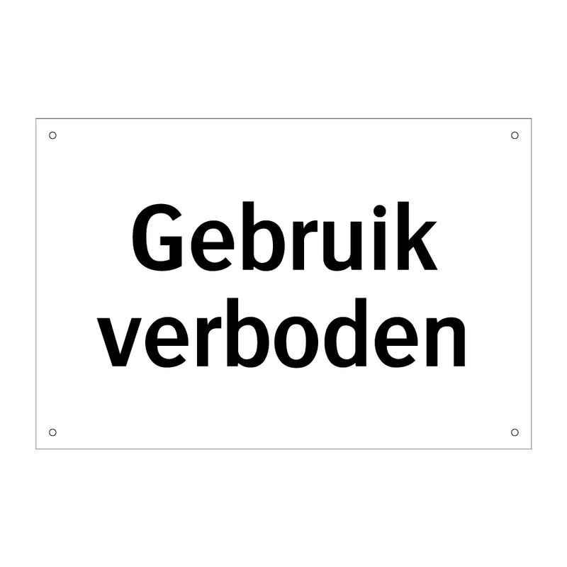 Gebruik verboden