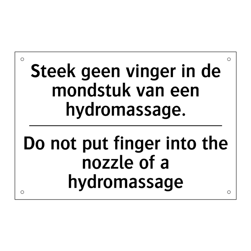 Steek geen vinger in de mondstuk /.../ - Do not put finger into the nozzle /.../