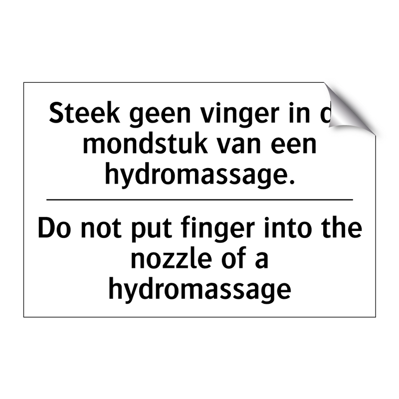 Steek geen vinger in de mondstuk /.../ - Do not put finger into the nozzle /.../