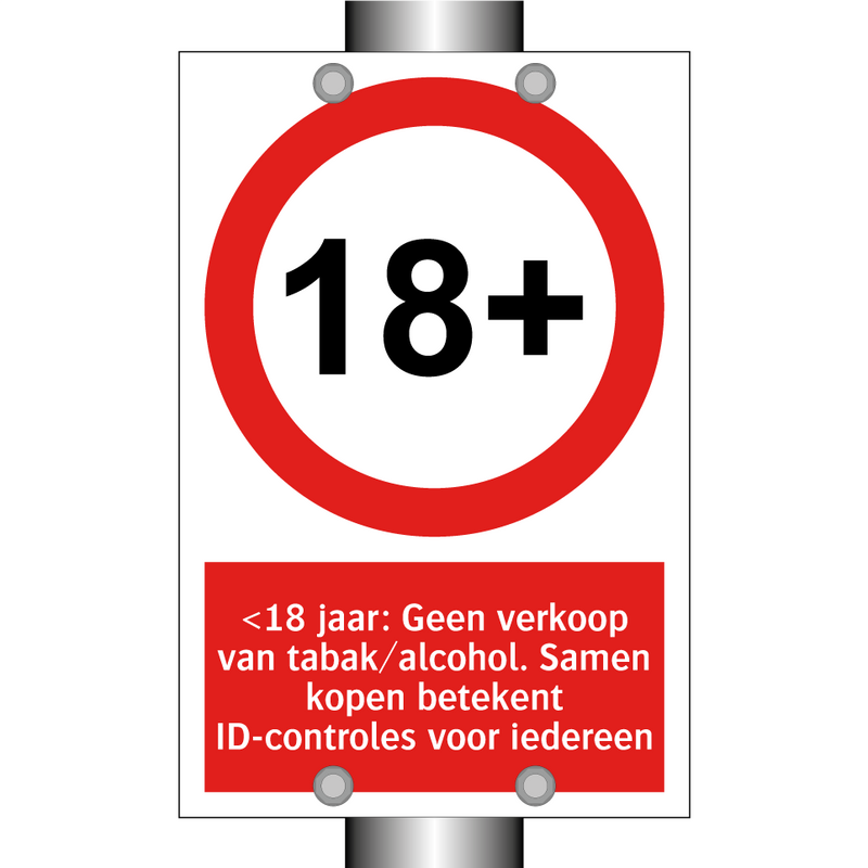 <18 jaar: Geen verkoop van tabak/alcohol. Samen kopen betekent ID-controles voor iedereen