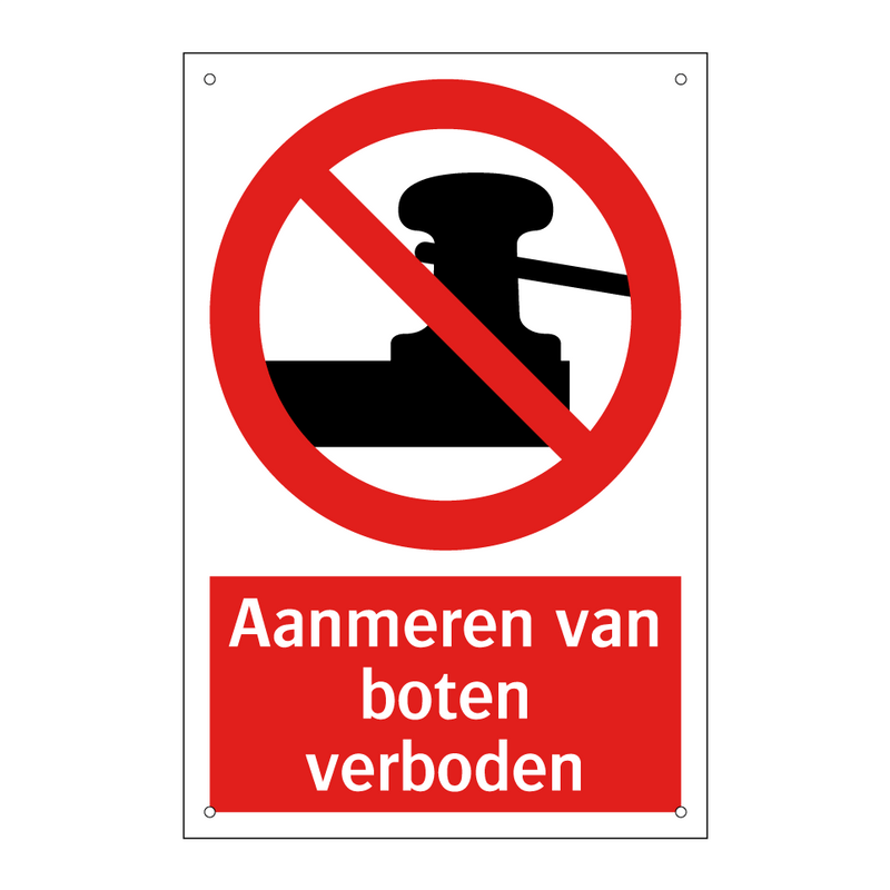 Aanmeren van boten verboden