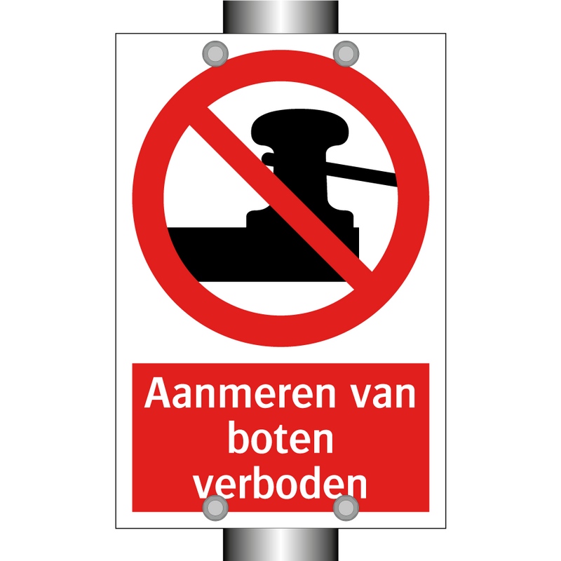 Aanmeren van boten verboden