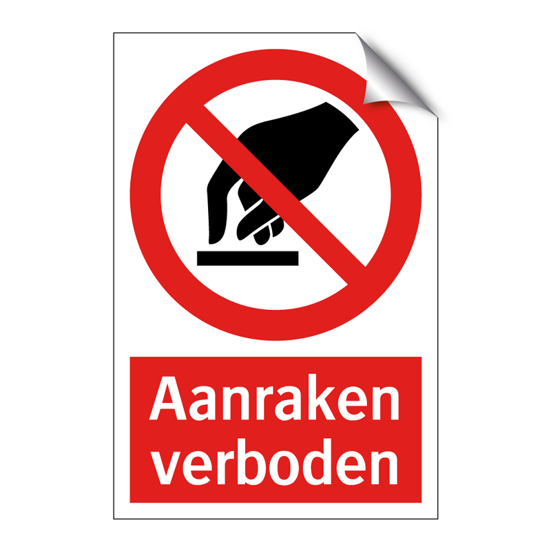 Aanraken verboden