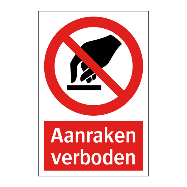 Aanraken verboden