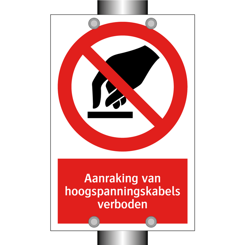 Aanraking van hoogspanningskabels verboden