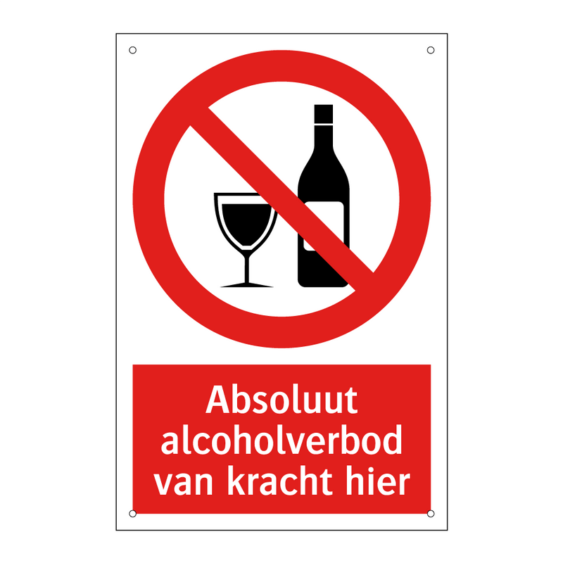 Absoluut alcoholverbod van kracht hier