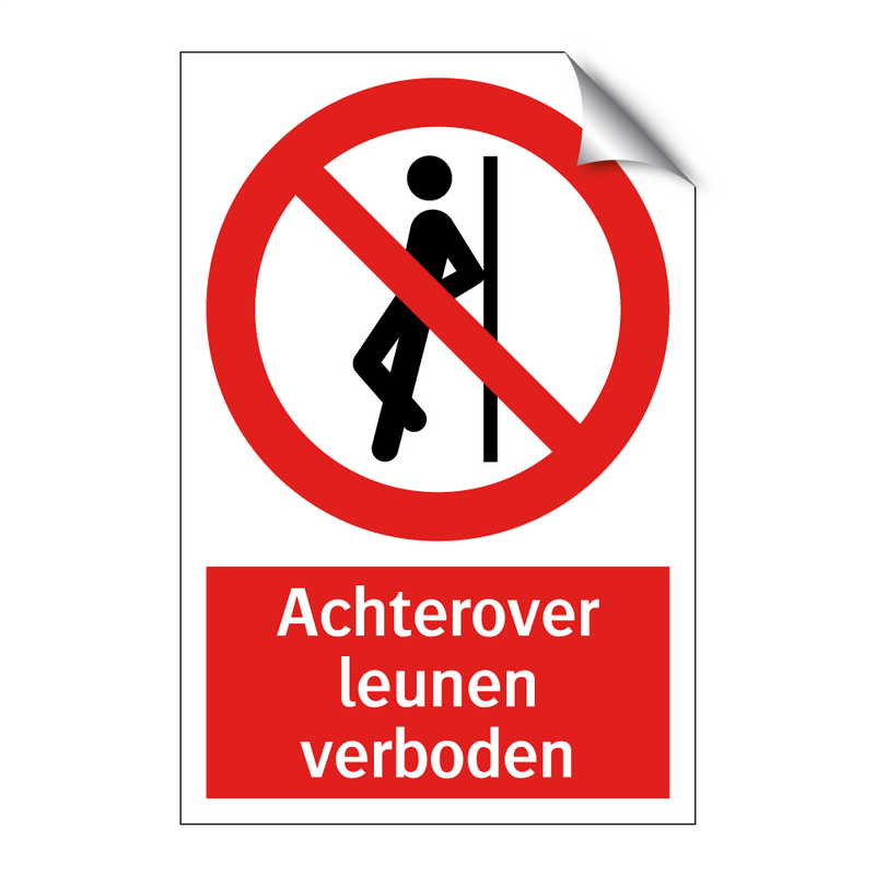 Achterover leunen verboden