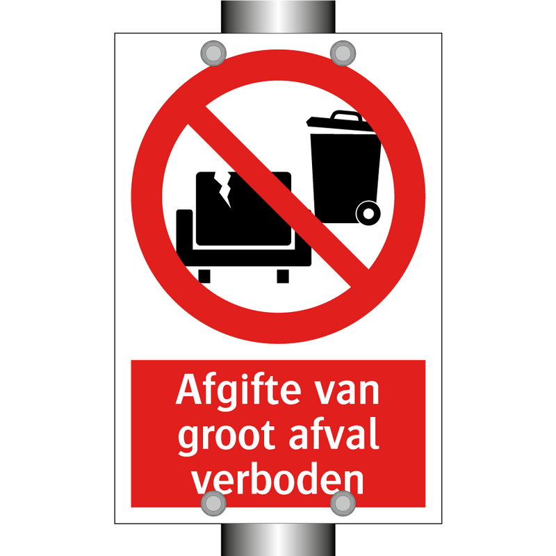 Afgifte van groot afval verboden