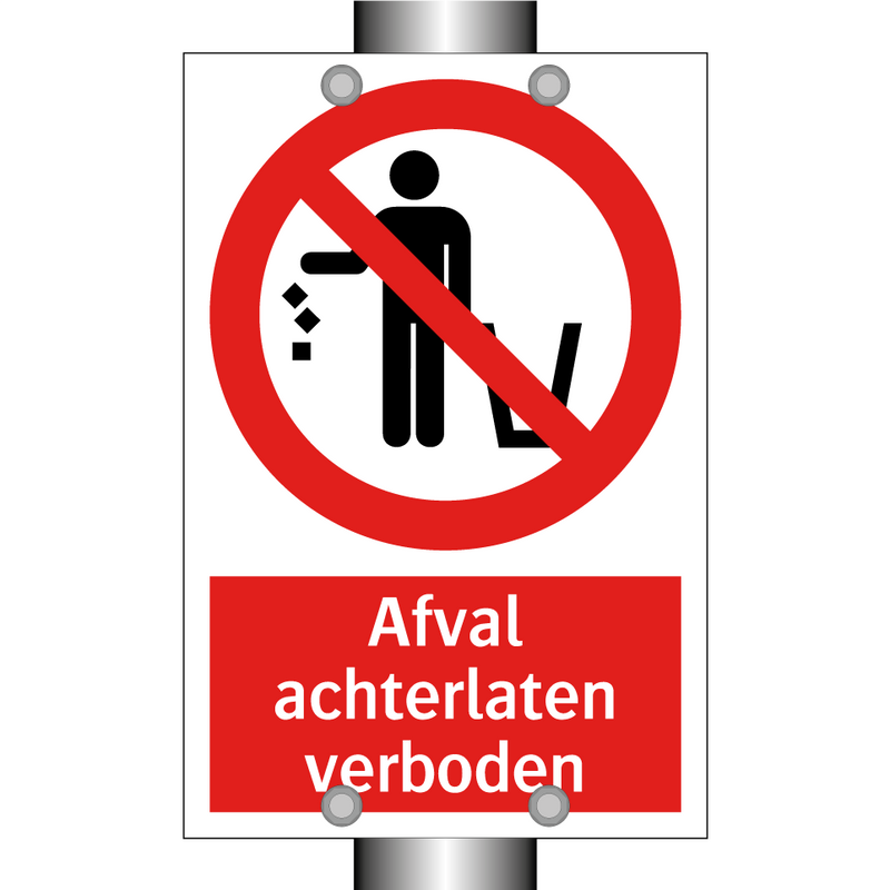 Afval achterlaten verboden