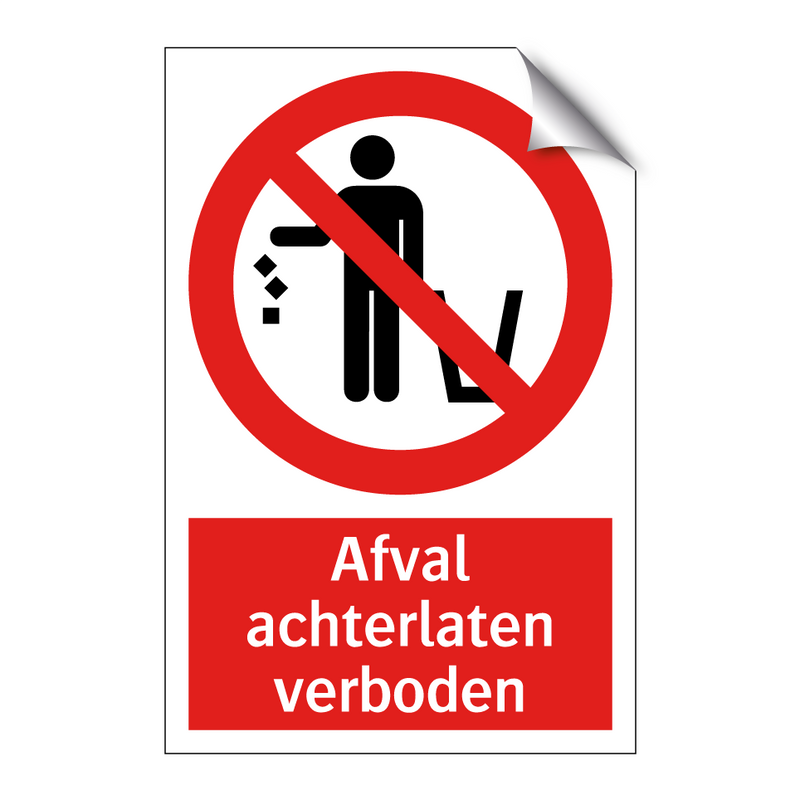 Afval achterlaten verboden