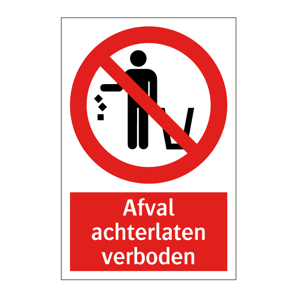 Afval achterlaten verboden