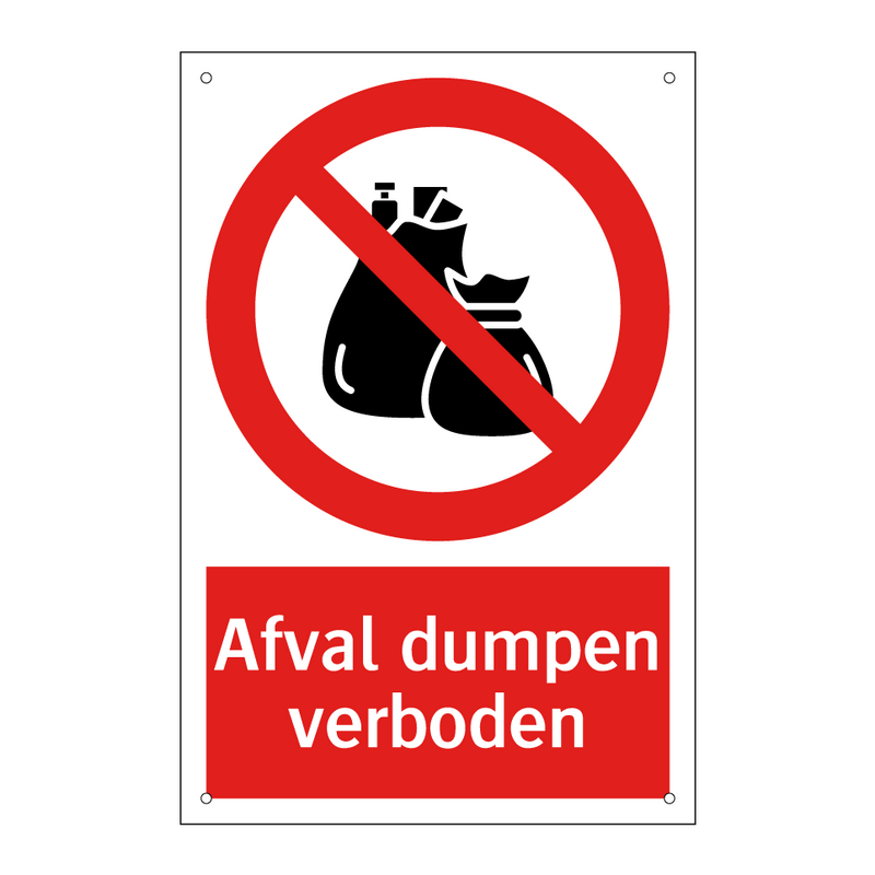 Afval dumpen verboden