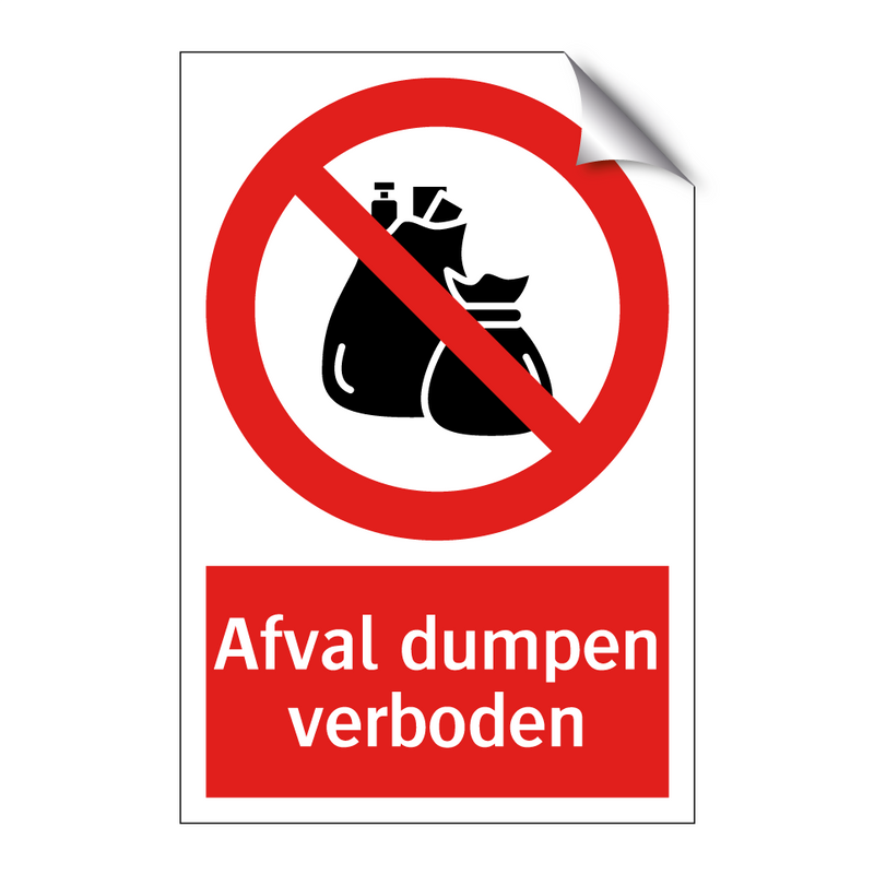 Afval dumpen verboden