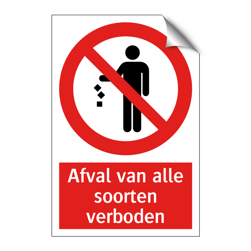 Afval van alle soorten verboden