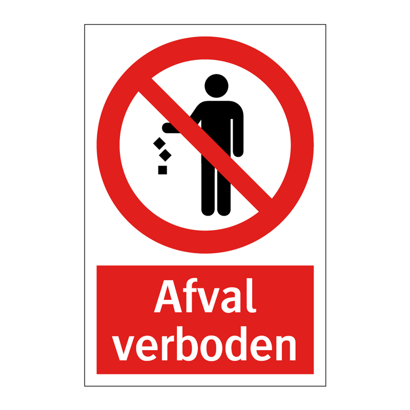 Afval verboden