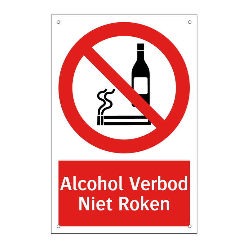 Alcohol Verbod Niet Roken