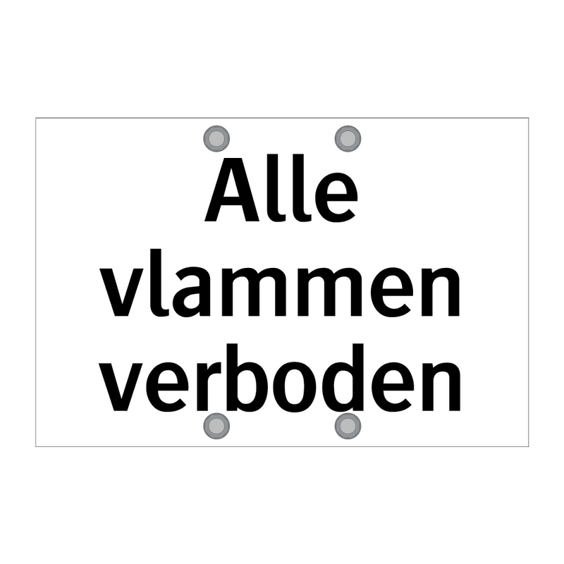 Alle vlammen verboden