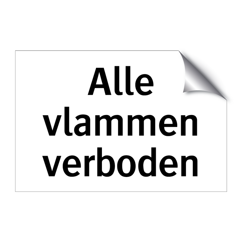 Alle vlammen verboden