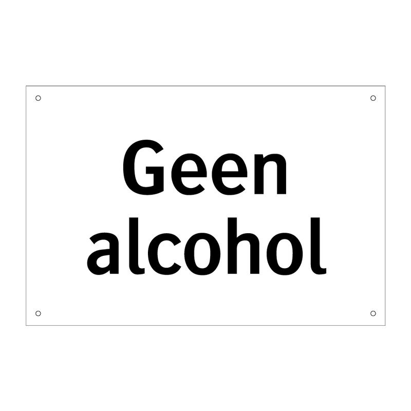 Geen alcohol