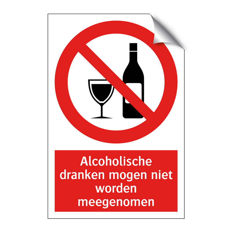 Alcoholische dranken mogen niet worden meegenomen