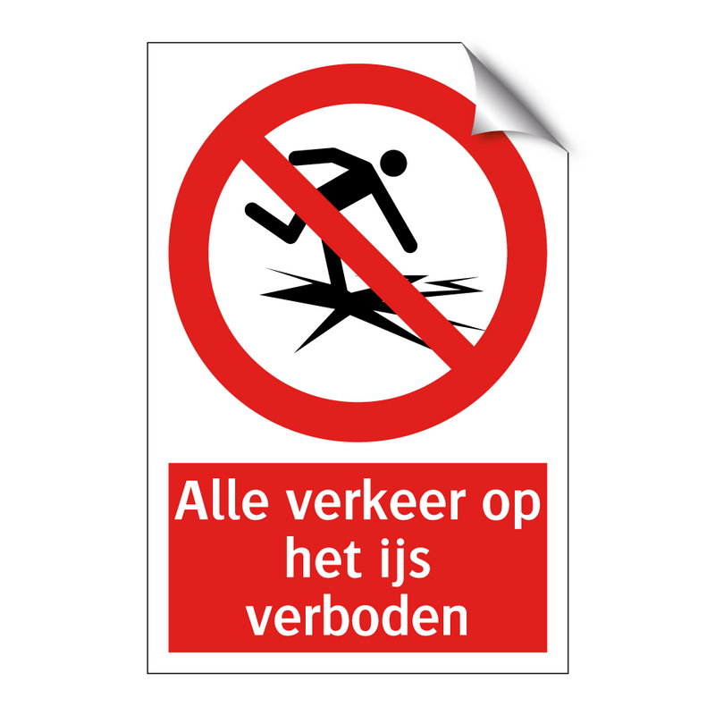 Alle verkeer op het ijs verboden