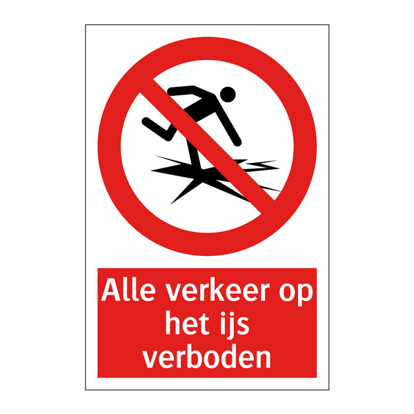 Alle verkeer op het ijs verboden