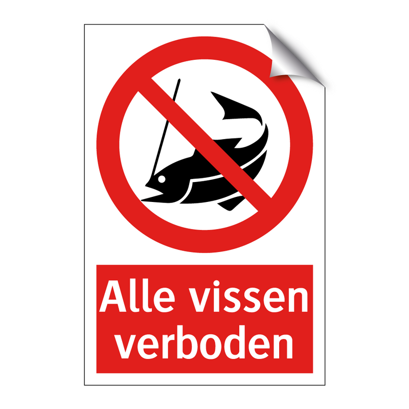 Alle vissen verboden