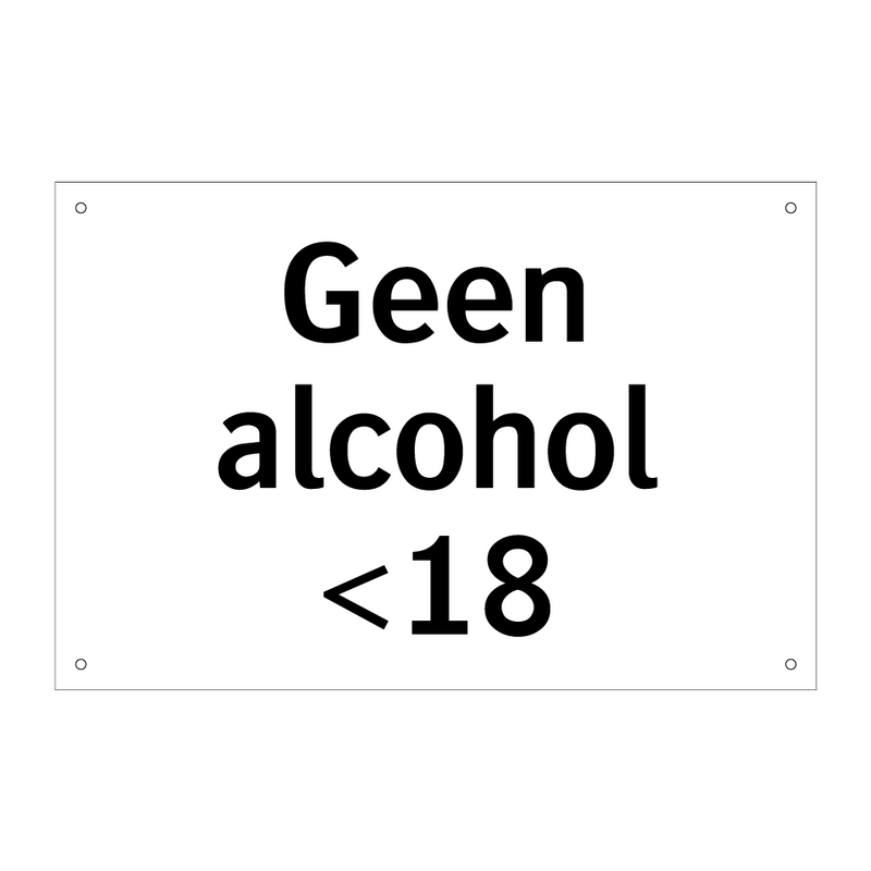 Geen alcohol <18