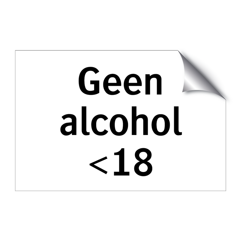 Geen alcohol <18