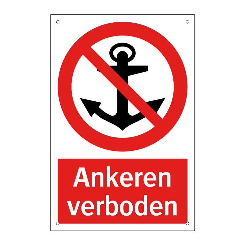 Ankeren verboden