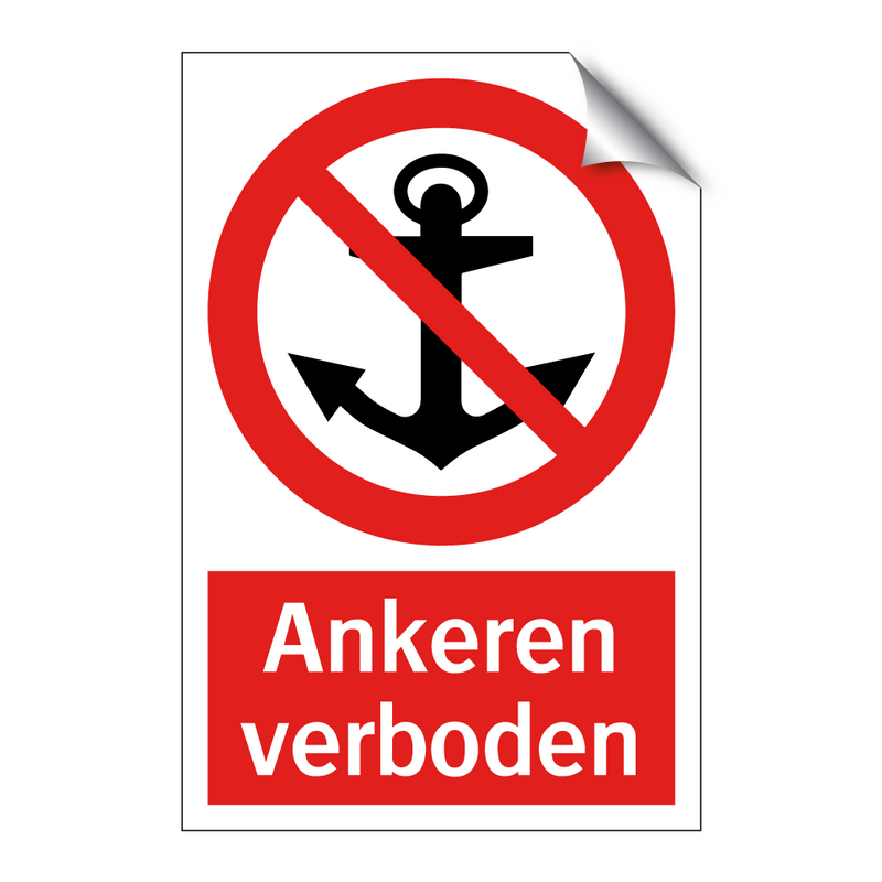 Ankeren verboden