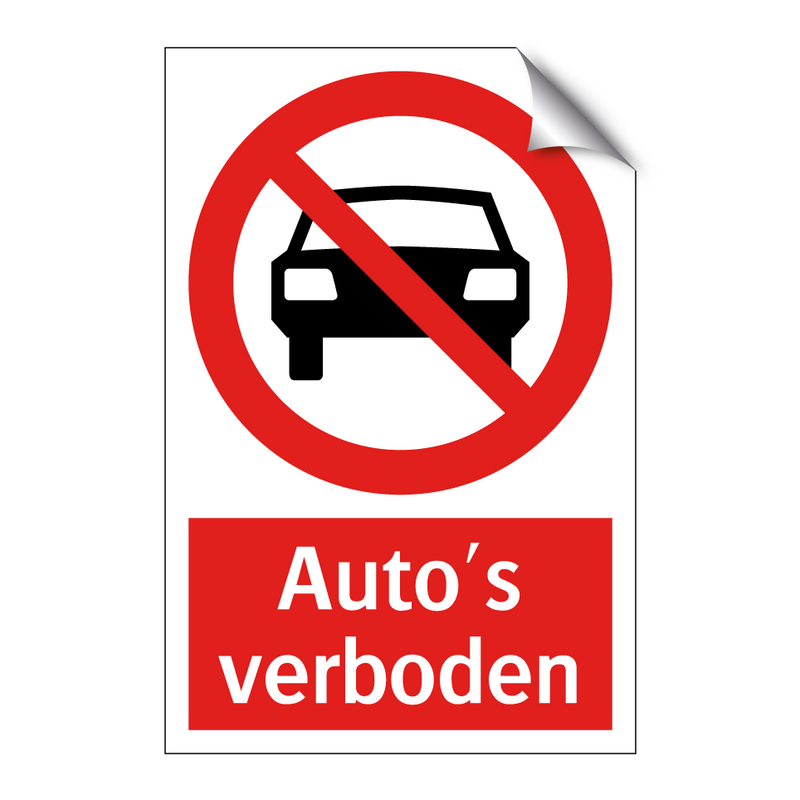 Auto's verboden