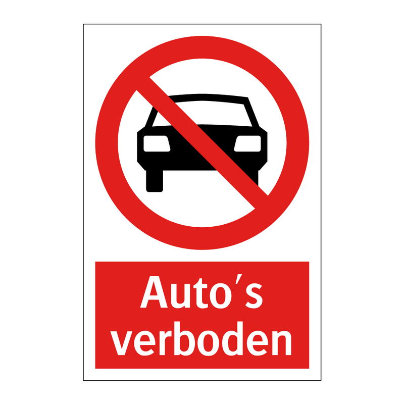 Auto's verboden